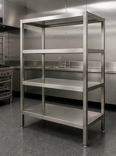 Four-tier solid shelf stainless steel rack