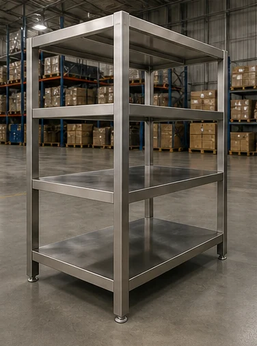 Heavy duty square tube stainless steel rack